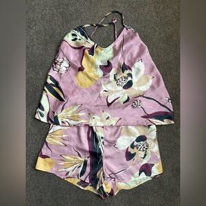 Primark Strapless Top with Floral Pattern